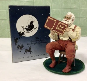 RARO 1995 Clothtique Santas Possible Dreams EL NARRADOR DE HISTORIAS #15029 Tom Browning - Imagen 1 de 19