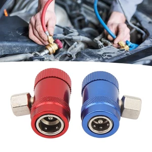 ˘2Pcs R1234yf Quick Couplers 1/4 Inch Male Port High Or Low Side Manual Couplers - Picture 1 of 12