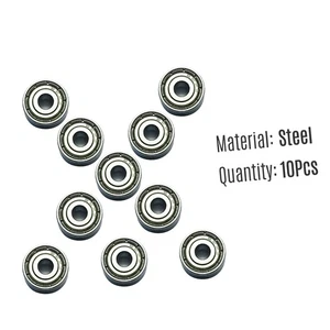 10Pcs Mini Single Flanged Ball Bearings Steel Material 3D Printer Accessory TDW - Afbeelding 1 van 8