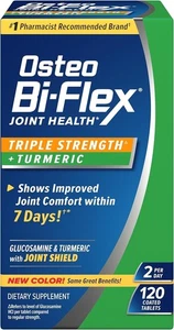 Osteo Bi-Flex Glucosamina con Cúrcuma, Comprimidos Recubiertos, 120 Unidades Exp 02/2028+ - Imagen 1 de 5