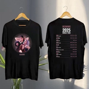 Black Pink 2025 Concert Tee  Black Pink World Tour 2025 T-Shirt  Jisoo Jennie Li - Picture 1 of 3