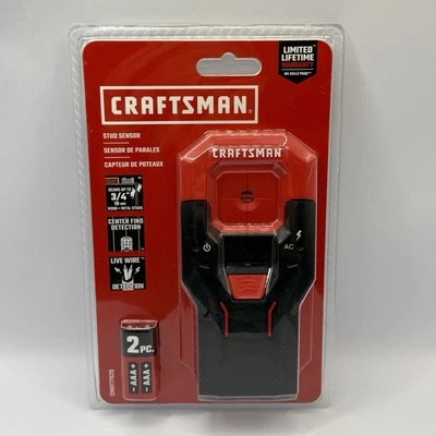 Sensor de perno prisionero Craftsman CMHT77620 1 1/2" profundidad metal y madera detección de cables vivos Foto 1 de 2