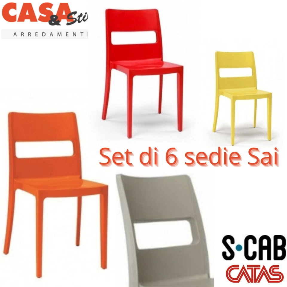 Sedia SAI di Scab Design Sedia Impilabile Interni ed Esterni Vari colori Catas - Immagine 1 di 4