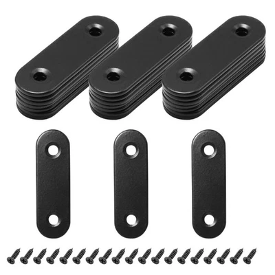 Rierdge 24 Juegos 2 Pulgadas Acero Inoxidable Placa Plana Soporte Recto Plano Metal Br Foto 1 de 4