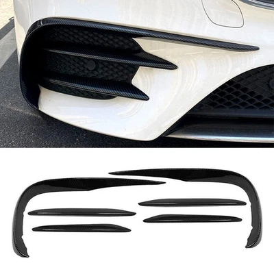 Parachoques delantero de fibra de carbono divisor de labios ajuste para Mercedes Benz Clase E W213 E200 Foto 1 de 4