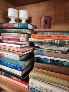 Set of 10 Hardcover Books, Bookshelf Decor, Dust Jackets, book lover, fiction - Picture 1 of 8