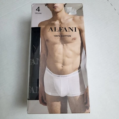 Paquete de 4 ropa interior baúl Alfani XXL negro profundo 100 algodón que absorbe la humedad Foto 1 de 4