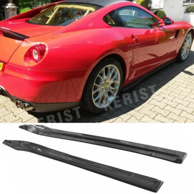 Cuchillas de extensión de alféizar lateral de fibra de carbono para Ferrari 599 Gto GTB faldas cubierta de labios Foto 1 de 4