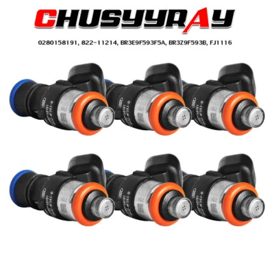 6x Inyectores de combustible 0280158191 para Ford Mustang 2016-2016 base convertible 2 puertas Foto 1 de 4