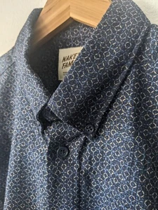 Naked Famous Shirt Mens medium dark blue Japanese - Picture 1 of 4