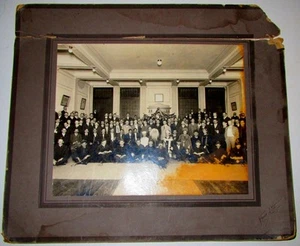  Antiguo gabinete vintage de la orden faterna foto ceremonia leña leñadores del mundo - Imagen 1 de 7