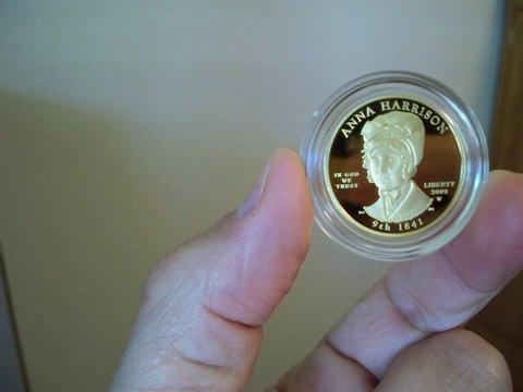 2009 W - ANNA HARRISON - FIRST SPOUSE GOLD - PROOF - PERFECT Cover