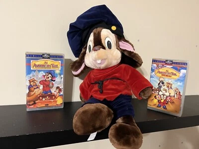 "Juguete de peluche y VHS Sears 22"" vintage 1986 Fievel Mousekewitz An American Tail Mouse" Foto 1 de 4