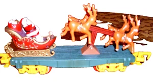 Train Car Toy State Santa Reindeer "North Pole Express Christmas Magic" O Scale  - Picture 1 of 6