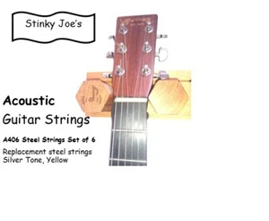 Stinky Joe's Akustikgitarrensaiten 6er Set Stahl (0,2 - 1,2 mm) extra leicht - Bild 1 von 4