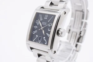 【Exc+5】 Oris 7526 Rectangular Date Automatic Wristwatch Guilloche Dial - Picture 1 of 13