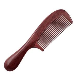 Crystalmood Purpleheart Wood Hair Comb with Handle - Picture 1 of 2