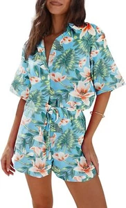 Brosloth Womens 2 Piece Shorts Set Summer Casual Boho Vacation Outfits Loose... - Picture 1 of 5