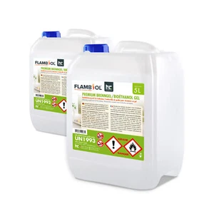 2 x 5 L FLAMBIOL® Premium Brenngel aus Bioethanol für Tischfeuer & Gelkamine - Bild 1 von 5