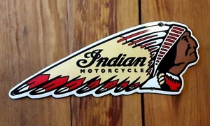 plaque émaillée INDIAN MOTO enamel sign emailschild - Foto 1 di 3