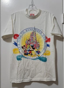 Mickey Inc Unisex Adult White Disney World 25th Anniversary T-shirt Size S - Picture 1 of 3