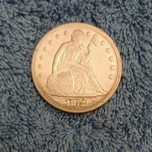 1872 Liberty Seated dollar, Extra Fine, toned, and highly reflective - Picture 1 of 4