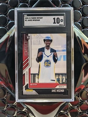 2020-21 Panini Instant #2 James Wiseman SGC 10 /617 - Image 1 of 2