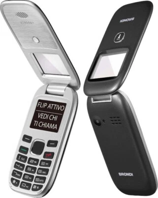 Window + 4.5 Cm 1.77" Nero Telefono Cellulare Basico Brondi 10278090 - Immagine 1 di 4