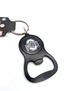 Ohio State Buckeyes Bottle Opener Keychain - Black - Carbon Fiber Look - Picture 1 of 2