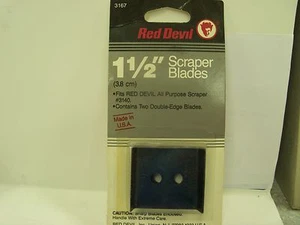 Red Devil 3167   1-1/2"  Edge 1.5 Replacement Scraper Blades For 3140 Handle USA - Picture 1 of 9