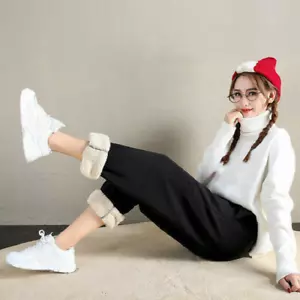 Womens Pants Sweatpants Lining Harem Fleece Warm Trousers Loose Joggers Casual - Picture 1 of 12