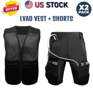 Men LVAD Heartmate II III Sleeveless Mesh Vest With LVAD Shorts Clothing S-4XL - Picture 1 of 6