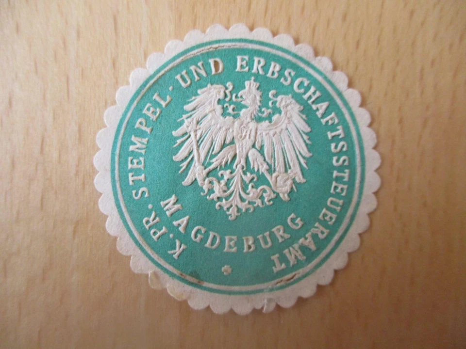 (34924) Siegelmarke - Stempel- und Erbschaftssteueramt Magdeburg - Bild 1 von 1
