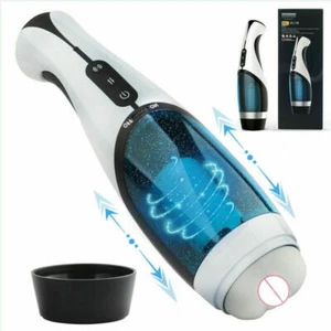 Male Masturbaters Automatic Electric Handsfree Stroker Cup Voice Men Sex Toy - Picture 1 of 10
