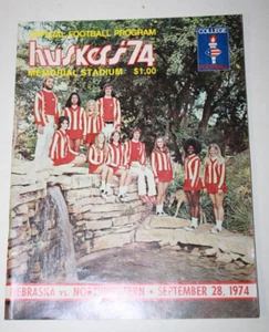 1974 Football Program - Nebraska Cornhuskers vs Northwestern - Picture 1 of 2