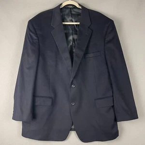 Jos A Bank Cashmere Blazer Sport Coat Mens 48R Blue 2 Button Career Office - Picture 1 of 19