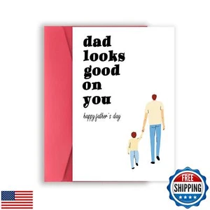 Funny New Dad Father's Day Card Gift for Husband, Humorous First Time Dad Fat - Picture 1 of 5