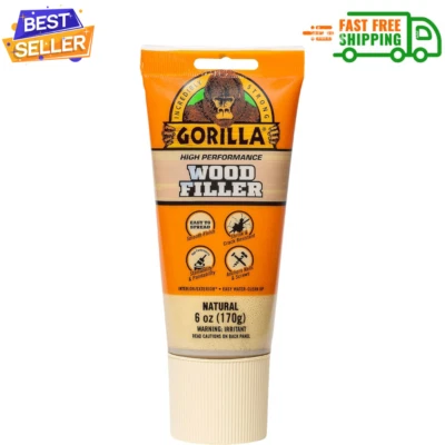 Gorilla All Purpose Wood Filler, 6oz Tube, Natural (Pack of 1) - Image 1 of 4