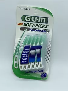 GUM Soft Picks Advanced Dental Picks 60 Count With On-The-Go Case - Picture 1 of 2