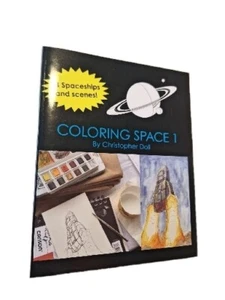 coloring space 1 book by Christopher Doll 2015 - Picture 1 of 10