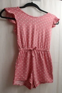 Girls Size 6 Between Baby Pink White Polka Silver Sequin Jumper/romper SuperCute - Picture 1 of 3