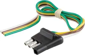 4-way Flat Connector Plug with 12" Wires (trailer Side) - Foto 1 di 6