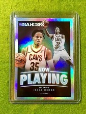 ISAAC OKORO SILVER PRIZM HOLO ROOKIE CARD JERSEY #35 CAVALIERS  2020-21 Hoops SP