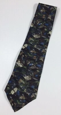 Barrington Men's 100% Imported Silk Necktie Tie Abstract Multicolor Made in USA - Image 1 of 4