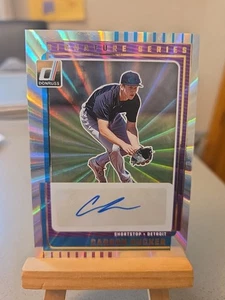 2025 Panini Donruss Carson Rucker Signature Series Laser Rookie Auto No. SG-CRK - Picture 1 of 2