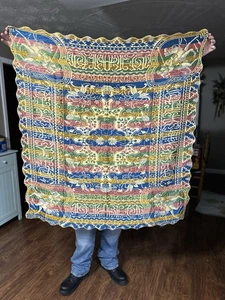 "Cubrecama mantel guerrero jinete caballo árabe vintage 95""" - Imagen 1 de 7