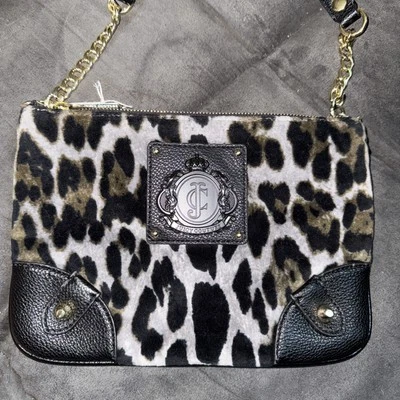 Cartera pequeña de colección Y2K Juicy Couture con estampado de animales piel sintética y cuero - detalles dorados Foto 1 de 4