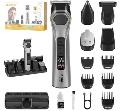 Recortadora de Barba Profesional para Hombre, Inalámbrica, IPX6 Impermeable Foto 1 de 4