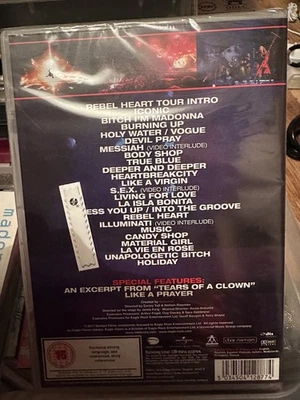 Madonna: Rebel Heart Tour DVD Danny B. Tull cert 15 ***NEW*** Sealed - Image 1 of 2