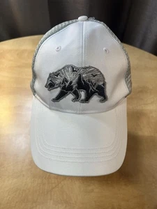 Telluride Clothing Co. Bear Cap Hat Adult Trucker Mesh Snapback White Gray - Picture 1 of 8